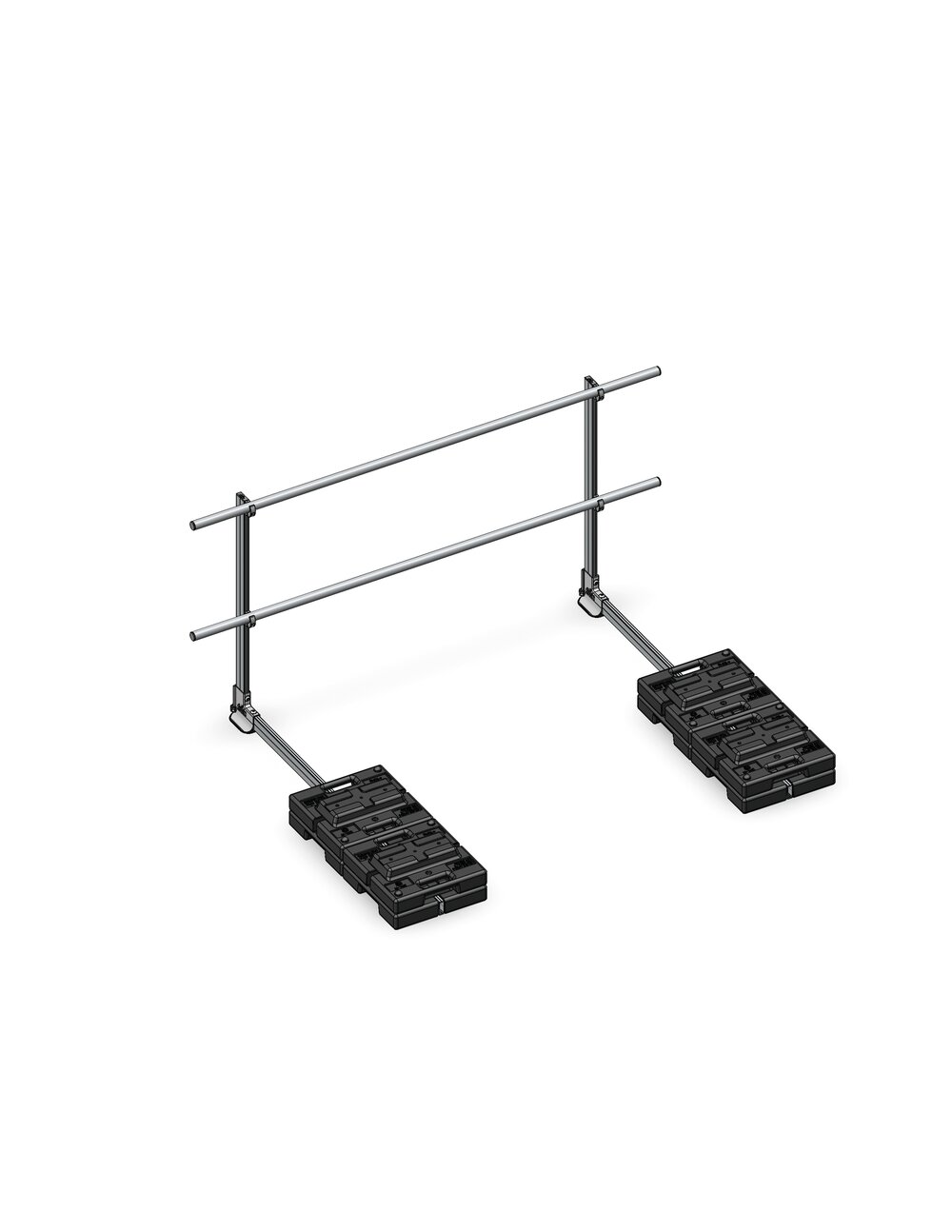 Garde-corps de sortie latérale Munk 2000 mm avec lest, autoportant, de Günzburger Steigtechnik Garde-corps latéral Munk, 2000 mm, avec lest, autoportant, de la catégorie accessoires et pièces détachées pour équipements d'accès, référence 060964
