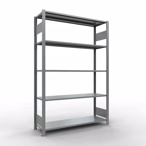 Représentation supplémentaire de l'article étagère de base, étagère à étagères, système enfichable MULTIplus150, 2000 x 1300 x 400 mm, 5 étagères, galvanisé à partir de l'étagère de base