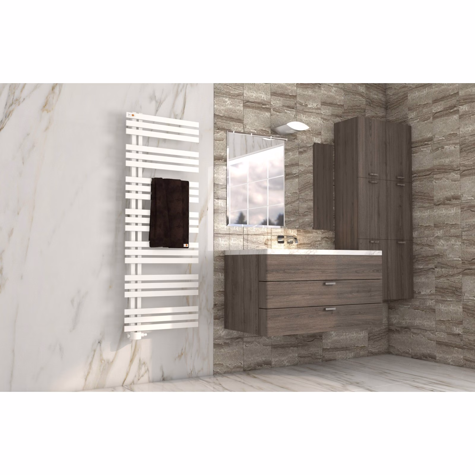 Radiateur de salle de bains Mert Design modèle Elen, blanc, 500x800 mm