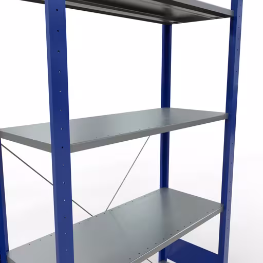 Figure n° 15 de l'article étagère de base, système d'étagères enfichables MULTIplus85, 2000 x 1000 x 400 mm, 5 étagères, traverse, RAL 5010 bleu gentiane du groupe de produits système enfichable de la marque Schulte Lagertechnik