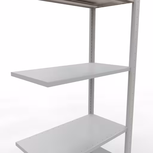 Rayonnage supplémentaire, étagère, système enfichable MULTIplus150, 2000 x 750 x 400 mm (HxLxP), 5 étagères, barre de longueur, RAL 7035 gris clair avec le numéro d'article. 32645-75-LR Rayonnage supplémentaire, étagère, système enfichable MULTIplus150, 2000 x 750 x 400 mm, 5 étagères, gris clair RAL 7035 de Schulte Lagertechnik de la catégorie des systèmes enfichables