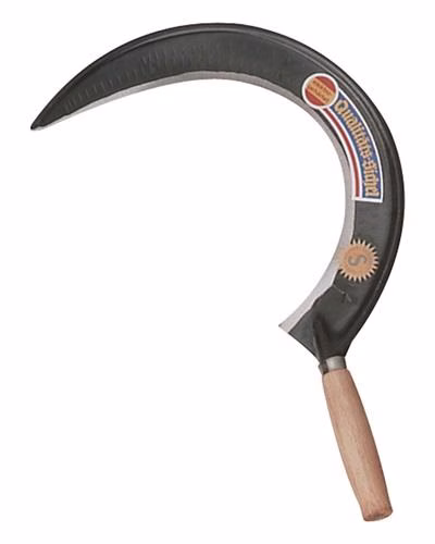 Faucille styrienne, 450 mm de long, semi-forgée, avec protège-lame fermé. ESW, catégorie Houes, râteaux et petits outils, référence 4000815690.