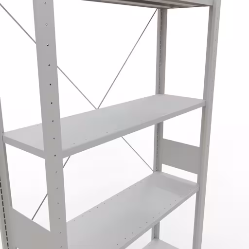 Étagère de base, étagère, système enfichable MULTIplus85, 3000 x 1000 x 300 mm, 7 étagères, RAL 7035 gris clair de Schulte Lagertechnik de la catégorie système enfichable