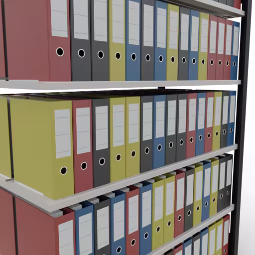 Représentation supplémentaire de l'article, étagère de bureau, système enfichable MULTIplus150, 2000 x 1300 x 600 mm, 6 tablettes, barres longitudinales, noir/gris clair du système enfichable