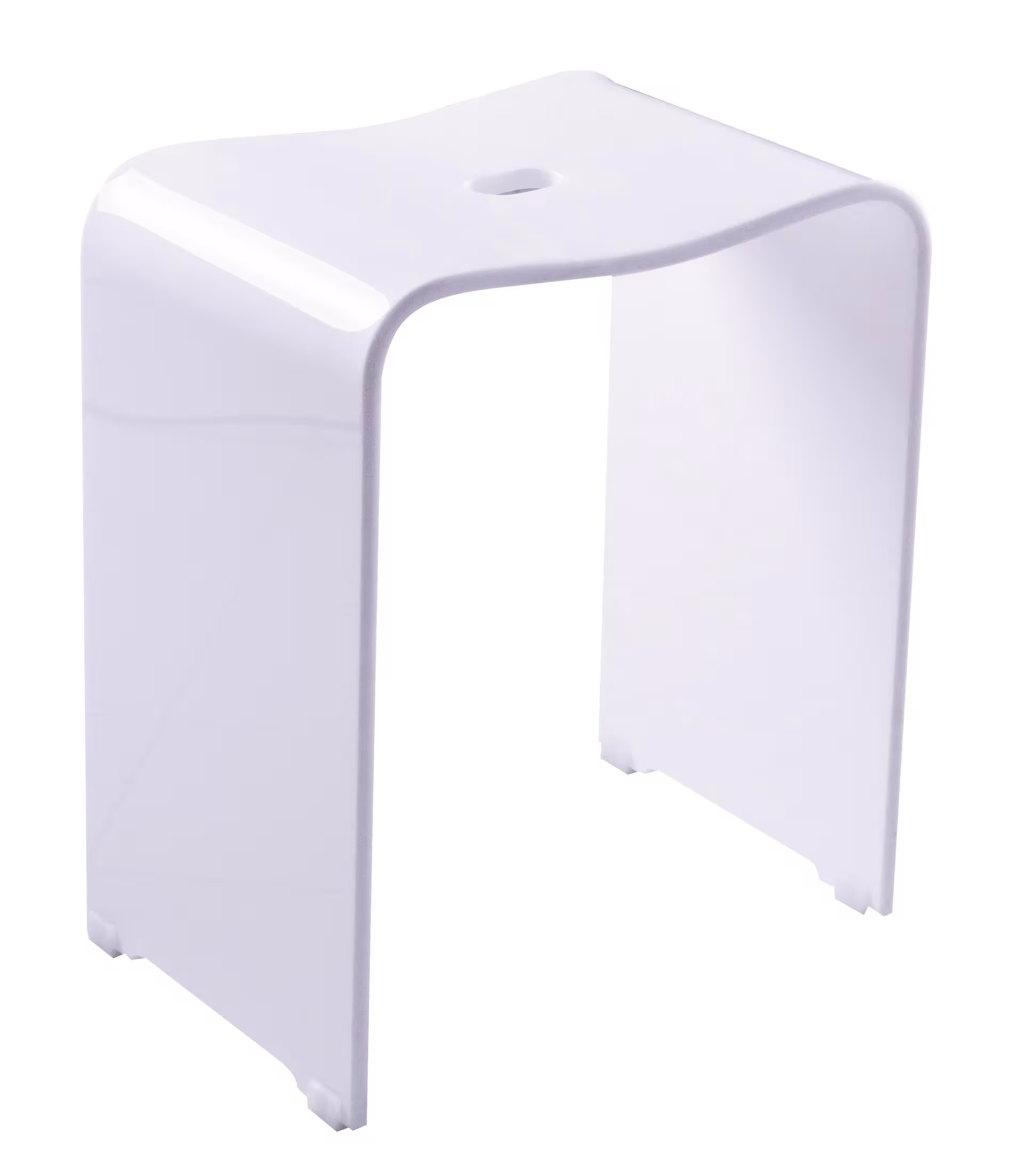 Tabouret de salle de bain Trendy, blanc, acrylique de Ridder Tabouret de salle de bain Trendy, blanc, acrylique, tabourets, chaises, tabourets, réf. A211101