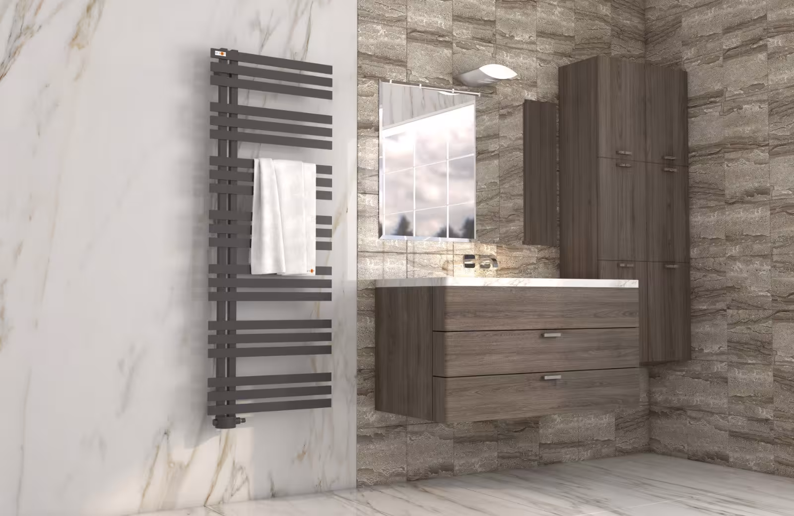 MERT Radiatore da bagno design ELEN, radiatore da bagno, articolo n. 5-ELEN-60x160-SCH-M