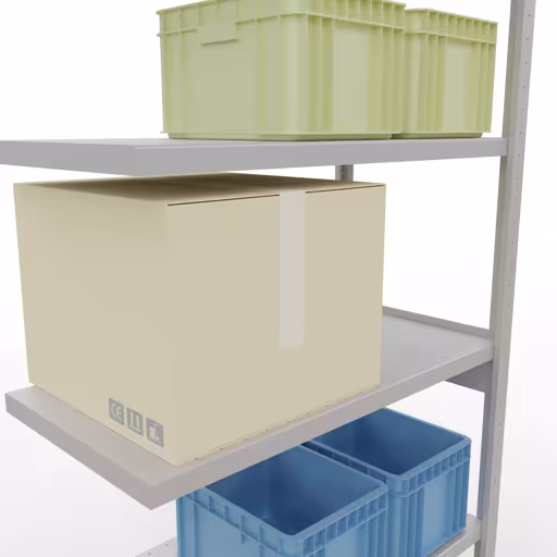 Figure n° 12 de l'article, Système enfichable pour étagères MULTIplus330, 2500 x 1000 x 500 mm, 6 étagères, RAL 7035 gris clair du groupe de produits Système enfichable de Schulte Lagertechnik