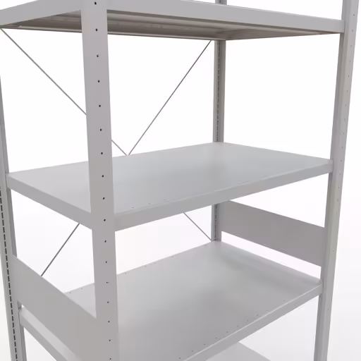 Figure n° 14 de l'article étagère de base, système d'étagères enfichables MULTIplus330, 3000 x 1000 x 600 mm, 7 étagères, gris clair RAL 7035 du groupe de produits système enfichable de la marque Schulte Lagertechnik