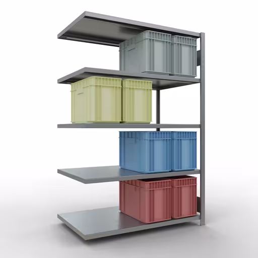 Image du produit n° 13 de l'article Rayonnage complémentaire, rayonnage à étagères, système enfichable MULTIplus250, 2000 x 1300 x 800 mm, 5 étagères, barres longitudinales, galvanisé Figure n° 13 de l'article, système d'étagères MULTIplus250, système enfichable, 2000 x 1300 x 800 mm, 5 étagères, galvanisé du groupe de produits système enfichable de Schulte Lagertechnik