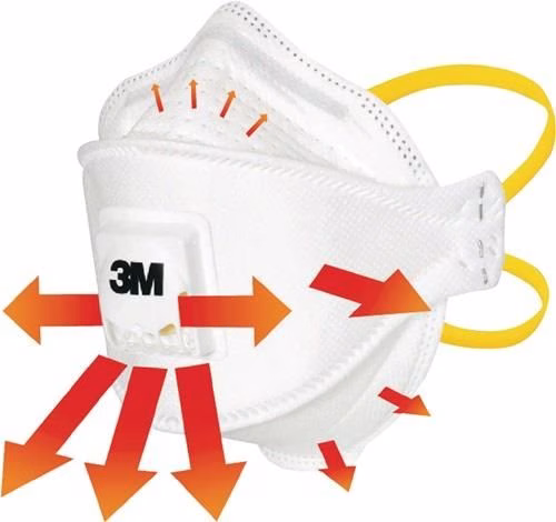 Detailbild 4067890 Maschera respiratoria 9332+ FFP3/V NRD con valvola di espirazione 10 pezzi/scatola 3M