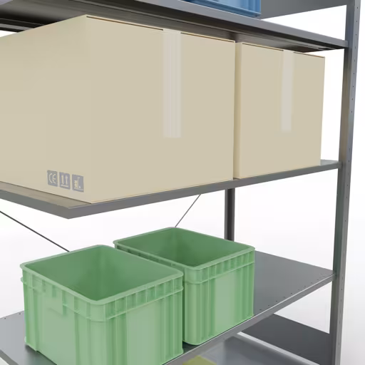 Tablette supplémentaire système enfichable 2000x1300x600 mm, type 150 kg, galvanisée avec numéro d'article. 12765-130 Étagère supplémentaire pour système enfichable 2000x1300x600 mm, type 150 kg, galvanisée de Schulte Lagertechnik de la catégorie des systèmes enfichables