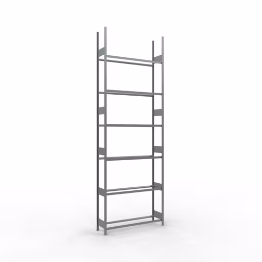 Étagère de base, étagère pour roues/pneus, 4500 x 1500 x 400 mm, galvanisée, 6 niveaux de rangement avec 150 kg de charge de compartiment par niveau, stockage de pièces automobiles, réf. 20798