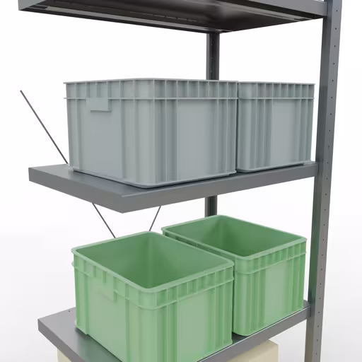 Immagine del prodotto n. 15 dell'articolo Scaffale aggiuntivo, scaffale, sistema a innesto MULTIplus250, 2000 x 750 x 500 mm (AxLxP), 5 ripiani, traversa, zincato Figura n. 15 dell'articolo scaffale aggiuntivo, scaffale a scaffale, sistema a innesto MULTIplus250, 2000 x 750 x 500 mm (AxLxP), 5 ripiani, traversa, zincato del gruppo di prodotti sistema a innesto della marca Schulte Lagertechnik