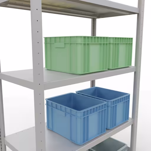 Étagère de base, étagère, système enfichable MULTIplus330, 2000 x 1000 x 500 mm, 5 étagères, RAL 7035 gris clair de Schulte Lagertechnik de la catégorie système enfichable