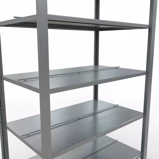 Étagère de base, étagère de bureau, système enfichable MULTIplus150, 2300 x 1000 x 600 mm, 7 étagères, galvanisées, avec butée centrale de Schulte Lagertechnik de la catégorie étagères de bureau
