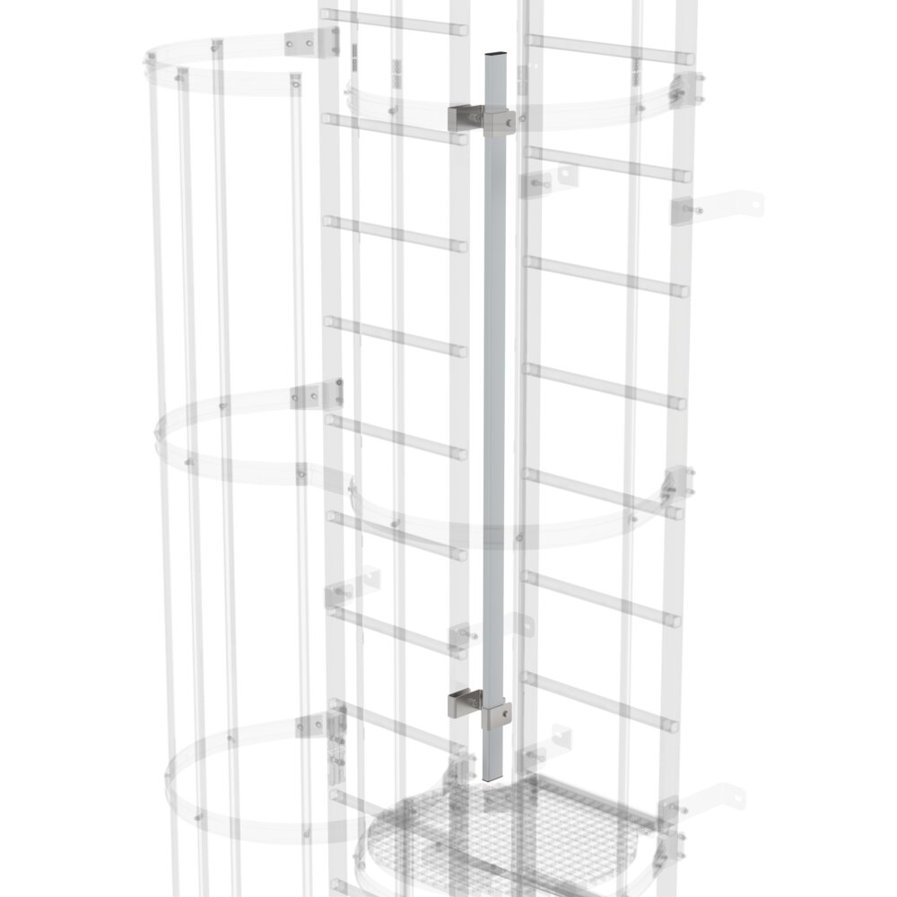 Puntone di sicurezza Munk per design offset, alluminio anodizzato, di Günzburger Steigtechnik Puntone di sicurezza Munk per installazione decentrata della categoria protezione anticaduta, numero articolo 061274