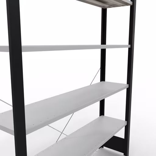 Figura n. 12 dell'articolo scaffale base, scaffale per ufficio, sistema a innesto MULTIplus85, 2000 x 1300 x 300 mm, 6 ripiani, nero/grigio chiaro del gruppo di prodotti scaffali per ufficio della marca Schulte Lagertechnik