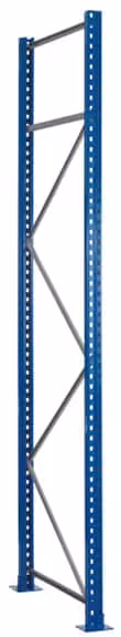 Cadre de support pour rayonnage à palettes S645-B25, non monté, 7000x800 mm, bleu/galvanisé, accessoires, réf. 46210
