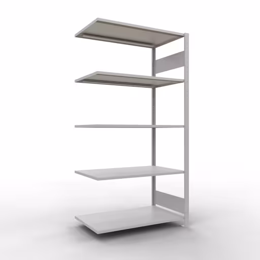 Étagère supplémentaire, étagère, système enfichable MULTIplus150, 2000 x 1000 x 600 mm, 5 étagères, gris clair RAL 7035 de la marque Schulte Lagertechnik de la gamme de produits du système enfichable