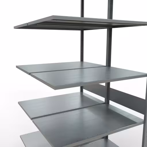 Image du produit n° 14 de l'article Étagère supplémentaire, étagère double, système d'étagères enfichables MULTIplus150, 3000 x 1000 x (2x600) mm, 2x7 étagères, barres de longueur, galvanisé Figure n° 14 de l'article, étagère double, système d'étagères MULTIplus150, 3000 x 1000 x (2x600) mm, 2x7 étagères, galvanisé du groupe de produits étagères de Schulte Lagertechnik