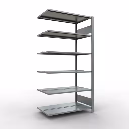 Figure n° 14 de l'article, étagère de bureau, système enfichable MULTIplus150, 2000 x 1000 x 600 mm, 6 étagères, galvanisées, avec butée centrale du groupe de produits étagères de bureau de Schulte Lagertechnik