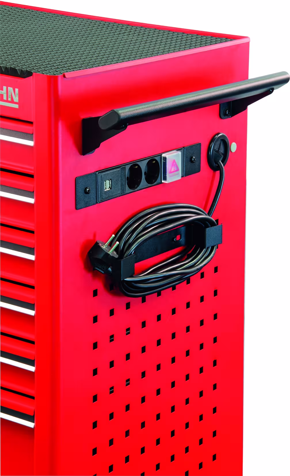 Image du produit n°7 de l'article accessoires chariot d'atelier UNIVERSE CH version multiprise 240V avec 5m de câble et support de câble. Figure n°7 de l'article accessoires chariot d'atelier UNIVERSE CH version multiprise 240V avec câble de 5 m et support de câble du groupe de produits équipement d'atelier de la marque PROJAHN