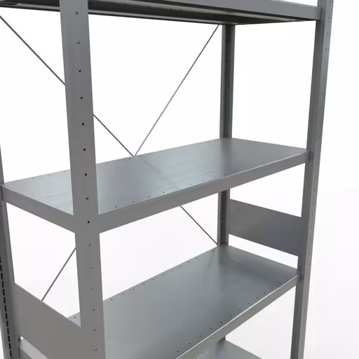 Scaffale base, scaffale, sistema a innesto MULTIplus250, 3000 x 1000 x 400 mm (AxLxP), 7 ripiani, traversa, zincato di Schulte Lagertechnik con l'articolo n. 12942