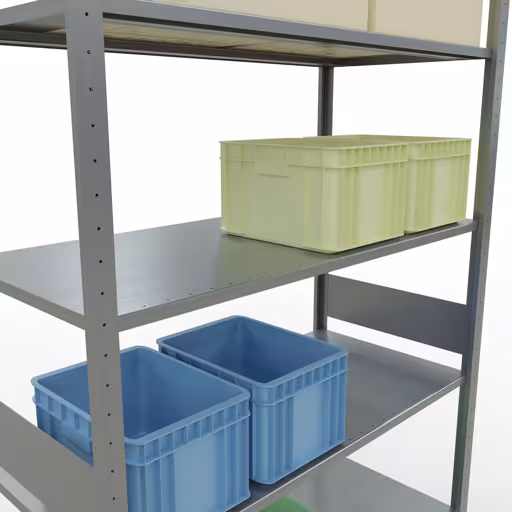 Scaffale base, scaffale, sistema a innesto MULTIplus150, 3000 x 1300 x 600 mm (AxLxP), 7 ripiani, barre longitudinali, zincato della marca Schulte Lagertechnik della gamma dei sistemi a innesto
