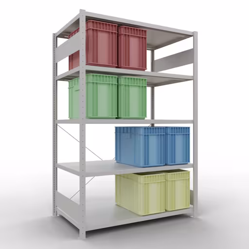 Figura n. 7 dell'articolo sistema a innesto ripiano base 2000x1300x800 mm, tipo 250 kg, grigio chiaro del gruppo di prodotti sistema a innesto della marca Schulte Lagertechnik