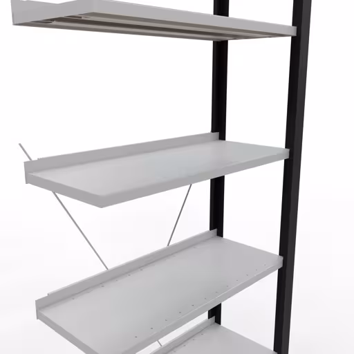 Figura n. 14 dell'articolo scaffali componibili, scaffali per ufficio, sistema a innesto MULTIplus85, 2300 x 750 x 300 mm, 7 ripiani, nero/grigio chiaro del gruppo di prodotti scaffali per ufficio della marca Schulte Lagertechnik