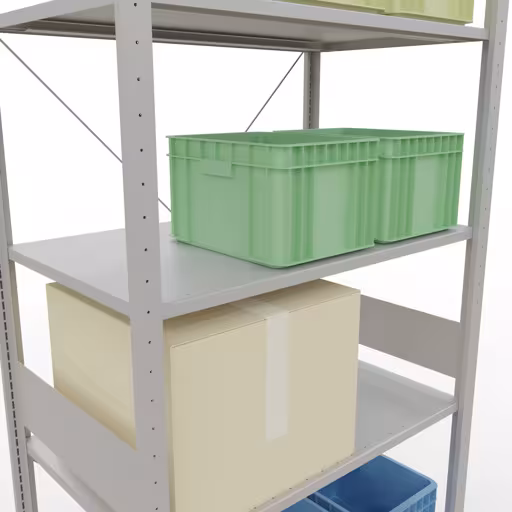 Figura n. 11 dell'articolo scaffale base, scaffale, sistema a innesto MULTIplus85, 3000 x 1000 x 600 mm (AxLxP), 7 ripiani, traversa, RAL 7035 grigio chiaro del gruppo di prodotti sistema a innesto della marca Schulte Lagertechnik