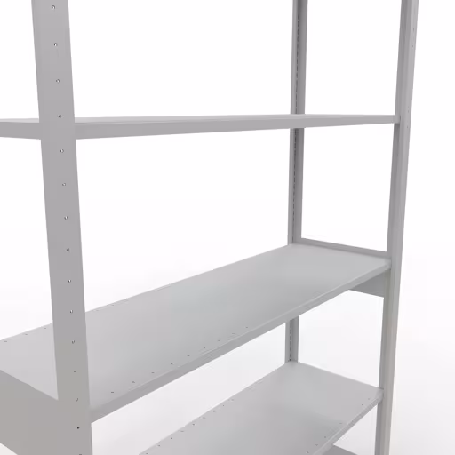 Grundregal, Fachbodenregal Stecksystem MULTIplus150, 2500 x 1300 x 400 mm (HxBxT), 6 Fachböden, Längenriegel, RAL 7035 lichtgrau mit der Artikelnr. 32641-130-LR Grundregal, Fachbodenregal Stecksystem MULTIplus150, 2500 x 1300 x 400 mm (HxBxT), 6 Fachböden, Längenriegel, RAL 7035 lichtgrau von Schulte Lagertechnik aus der Kategorie Stecksystem