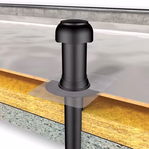 Flavent Pro Lüfteroberteil für zweiteiligen Wohnraum Be- und Entlüfter DN 75/ DN 110, Kunststoffmanschette für Polyfin 1020 hellgrau von Klöber mit der Artikelnr. KF7022-710-40