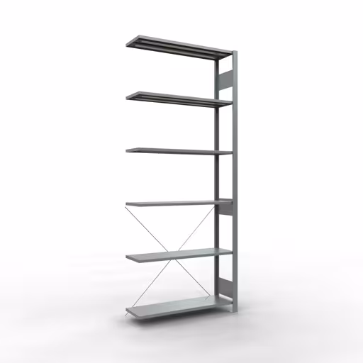 Figura n. 14 dell'articolo scaffale aggiuntivo, scaffale a scaffale, sistema a innesto MULTIplus85, 2500 x 1000 x 300 mm (AxLxP), 6 ripiani, traversa, zincato del gruppo di prodotti sistema a innesto della marca Schulte Lagertechnik