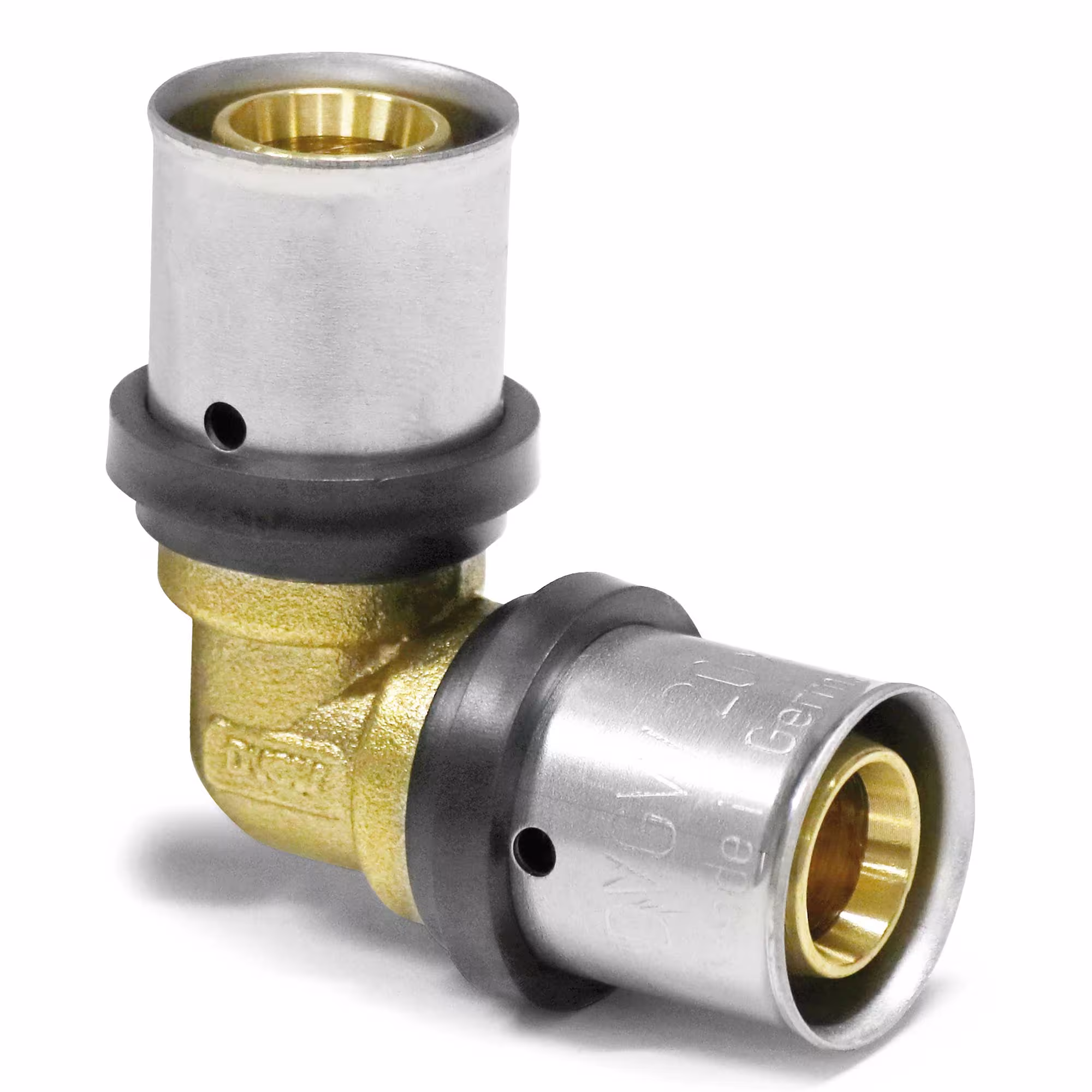 Angle de presse Pipetec 90° du même côté pour tube composite aluminium 20 x 2mm de Pipetec Angle de sertissage, raccords à sertir, numéro d'article. PFW2020