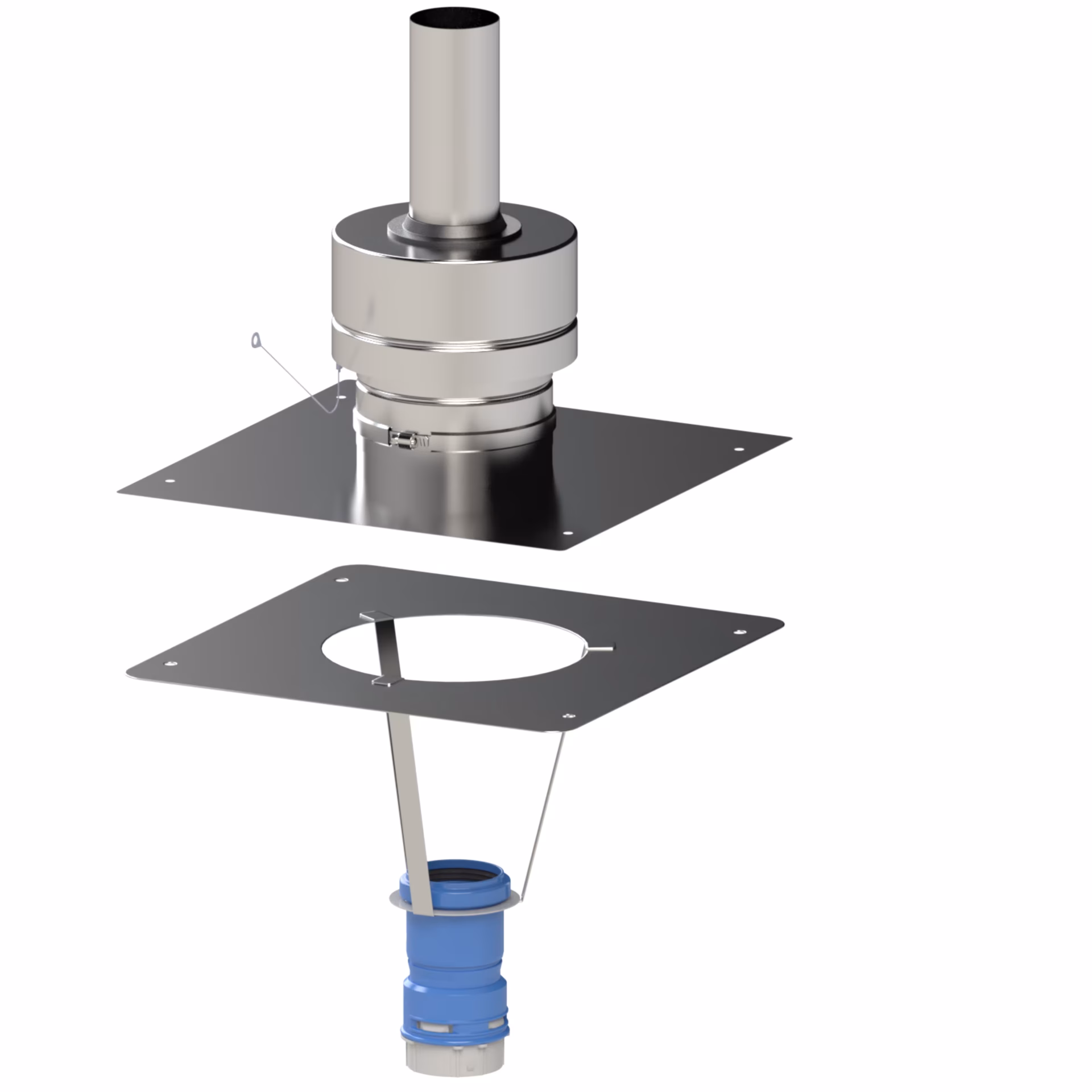 Couvercle d'arbre CB, tuyau d'échappement flexible en métal D 110/113 de la catégorie des systèmes d'échappement en plastique avec réf. 762157