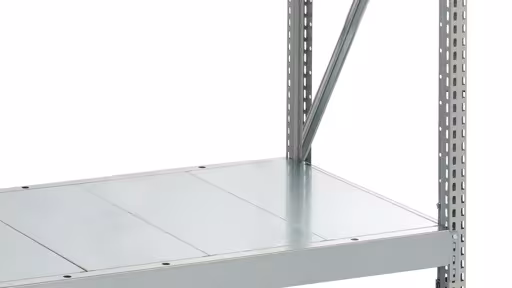 Rayonnage complémentaire, rayonnage grande portée WS 3000 avec panneaux en acier, 2500 x 2250 x 800 mm, galvanisé, 4 niveaux, catégorie WS3000 pour compartiments de charge jusqu'à 500 kg avec le GTIN 4004514267955 Rayonnage complémentaire, rayonnage à grande portée WS 3000 avec panneaux en acier, 2500 x 2250 x 800 mm, galvanisé, 4 niveaux, F de la marque Schulte Lagertechnik de la gamme de rayonnages à grande portée