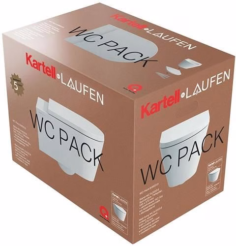 WC suspendu Laufen KARTELL sans bride, montage encastré, blanc LCC, de la catégorie WC suspendus, référence 6001042866