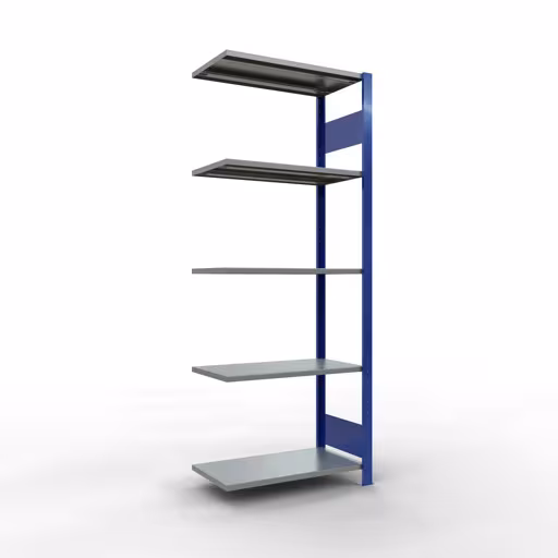 Rayonnage supplémentaire, étagère, système enfichable MULTIplus150, 2000 x 750 x 400 mm, 5 étagères, RAL 5010 bleu gentiane/galvanisé/galvanisé de Schulte Lagertechnik de la catégorie système enfichable