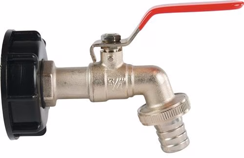 Robinet à bille en laiton/PVC, filetage intérieur, diamètre nominal 2 pouces (19 mm), diamètre nominal 3/4 pouce, PROFEC, catégorie robinets de jardin, référence 4000300195