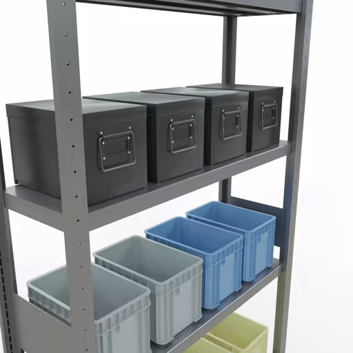 Figure n° 14 de l'article étagère de base, étagère, système enfichable MULTIplus330, 3000 x 1000 x 300 mm, 7 étagères, galvanisées du groupe de produits système enfichable de Schulte Lagertechnik