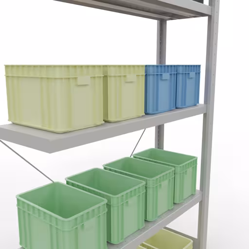 Immagine aggiuntiva dell'articolo ripiano aggiuntivo, ripiano per ripiano, sistema a innesto MULTIplus330, 2000 x 1000 x 300 mm (AxLxP), 5 ripiani, traversa, RAL 7035 grigio chiaro da ripiano aggiuntivo