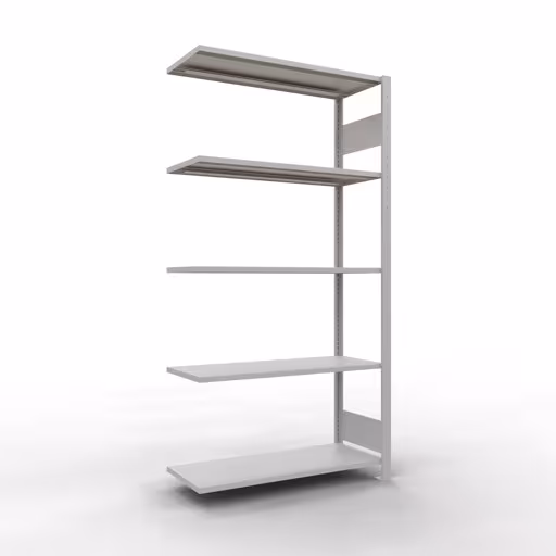 Étagère supplémentaire, étagère, système enfichable MULTIplus150, 2000 x 1000 x 400 mm (HxLxP), 5 étagères, barre de longueur, RAL 7035 gris clair, étagère supplémentaire, réf. 32645-LR