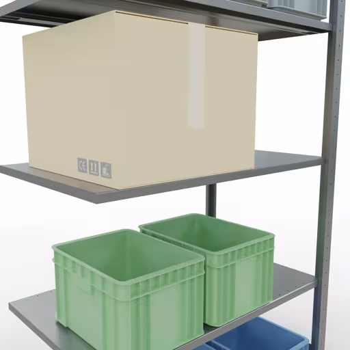 Immagine aggiuntiva dell'articolo Ripiano aggiuntivo, ripiano a scaffale, sistema a innesto MULTIplus150, 2000 x 1000 x 600 mm (AxLxP), 5 ripiani, barre longitudinali, zincato da ripiano aggiuntivo