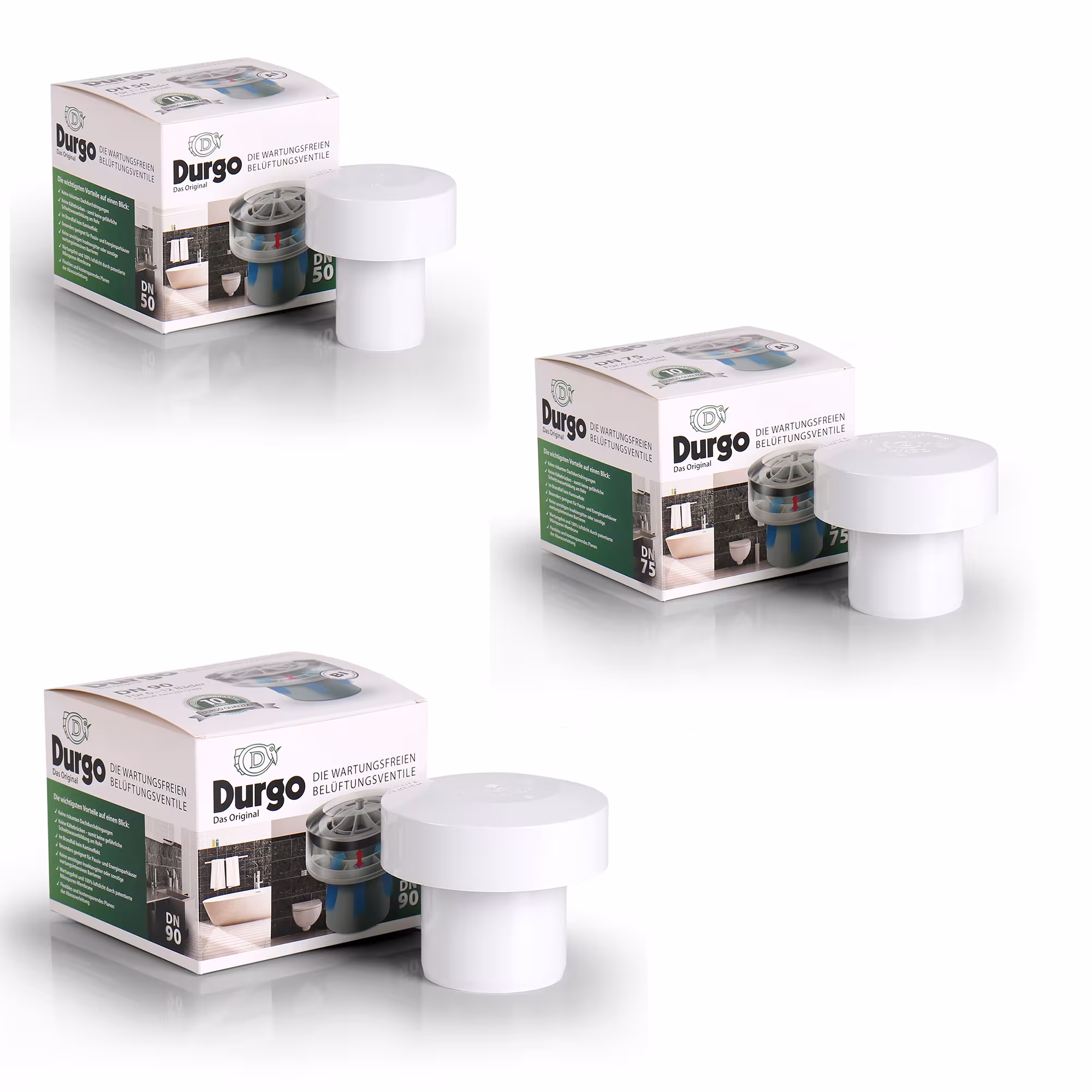 Valvola di ventilazione DN 50 HT attacco con cappa in polistirolo della categoria Aeratore per tubo di scarico con GTIN 7392948310505 Aeratore Durgo con collegamento a spina della marca Durgo della categoria aeratore per tubo di scarico