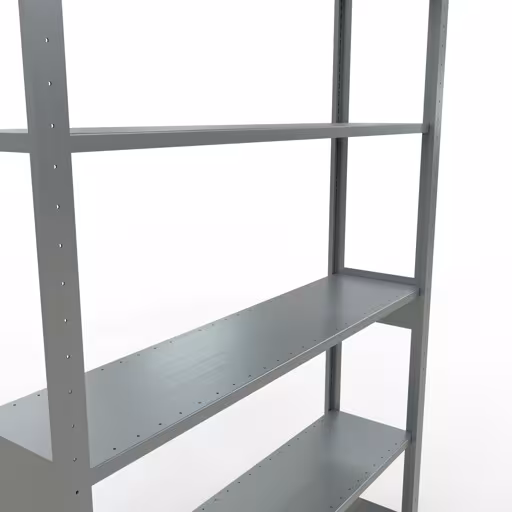 Immagine aggiuntiva dell'articolo Scaffale base, scaffale, sistema a innesto MULTIplus150, 2500 x 1300 x 300 mm (AxLxP), 6 ripiani, barre longitudinali, zincato dal ripiano base