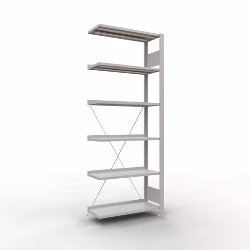 Figura n. 9 dell'articolo scaffale componibile, scaffale per ufficio, sistema a innesto MULTIplus85, 2000 x 750 x 300 mm, 6 ripiani, , , grigio chiaro del gruppo di prodotti scaffali per ufficio della marca Schulte Lagertechnik