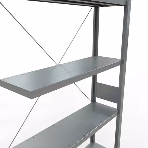 Rayonnage supplémentaire, étagère, système enfichable MULTIplus250, 3000 x 1000 x 300 mm (HxLxP), 7 étagères, traverse, galvanisé de la catégorie des étagères supplémentaires avec le GTIN 4004514203038 Rayonnage supplémentaire, étagère, système enfichable MULTIplus250, 3000 x 1000 x 300 mm, 7 étagères, galvanisé de la marque Schulte Lagertechnik de la gamme de produits du système enfichable