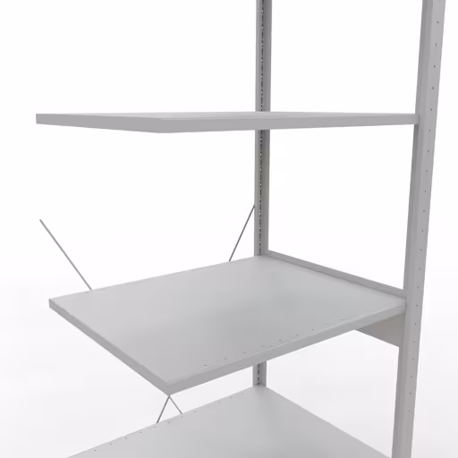 Rayonnage supplémentaire, étagère, système enfichable MULTIplus150, 2500 x 750 x 600 mm, 6 étagères, traverse, gris clair RAL 7035 de Schulte Lagertechnik de la catégorie des systèmes enfichables
