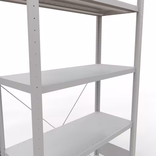 Immagine aggiuntiva dell'articolo Scaffale base, scaffale, sistema a innesto MULTIplus250, 2000 x 1000 x 400 mm (AxLxP), 5 ripiani, traversa, RAL 7035 grigio chiaro da scaffale base